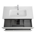 Тумба с раковиной подвесная CEZARES DUET-N 100 Bianco Opaco, раковина белая CZR-8095-100 190836