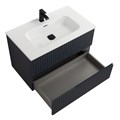 Тумба с раковиной подвесная CEZARES DUET-N 80 Grafito, раковина белая CZR-8095-80 190822