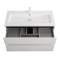 Тумба с раковиной подвесная CEZARES PLANE 100 Bianco Lucido, раковина белая CZR-8070-100 190752
