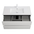 Тумба с раковиной подвесная CEZARES PLANE 100 Bianco Lucido, раковина белая CZR-8002-100 190751