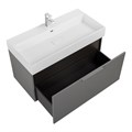 Тумба с раковиной подвесная выдвижными ящиком и внутренним ящиком CEZARES PREMIUM 90 Plisse Grigio nuvola, раковина белая 190663