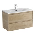 Тумба с раковиной подвесная BelBagno KRAFT 39 80 Rovere Nebrasca Nature, раковина белая BB-8099-3-80 202601