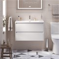 Тумба с раковиной подвесная BelBagno KRAFT 39 80 Bianco Opaco, раковина белая BB-8099-3-80 202600