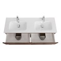 Тумба с раковиной на две чаши подвесная BelBagno ETNA 140 Rovere Moro, раковина белая 202217