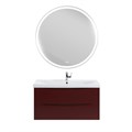 Тумба с раковиной подвесная BelBagno MARINO-CER 100 Bordo Lucido, раковина белая 200621