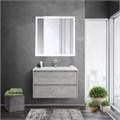 Тумба со стеклянной раковиной подвесная BelBagno KRAFT 80 Cemento Grigio, раковина белая 200473
