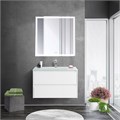 Тумба со стеклянной раковиной подвесная BelBagno KRAFT 80 Bianco Opaco, раковина белая 200472