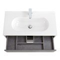 Тумба с раковиной подвесная BelBagno KRAFT 90 Cemento Grigio, раковина белая 200380