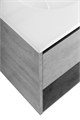 Тумба c раковиной подвесная с одним ящиком и одной открытой полкой BelBagno KRAFT 80 Cemento Grigio, раковина белая 200302