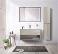 Тумба c раковиной подвесная с одним ящиком и одной открытой полкой BelBagno KRAFT 80 Rovere Galifax Bianco, раковина белая 200300