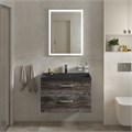 Тумба с раковиной подвесная BelBagno AURORA 80 Pino Pasadena, раковина чёрная 200289