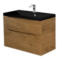 Тумба с раковиной подвесная BelBagno MARINO-H60 90 Rovere Nature, раковина черная 200282