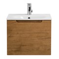Тумба с раковиной подвесная с одним ящиком BelBagno ETNA 60 Rovere Nature, раковина белая 200254
