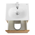 Тумба с раковиной подвесная с одним ящиком BelBagno ETNA 60 Rovere Nature, раковина белая 200254