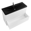 Тумба с раковиной напольная BelBagno ALBANO 120 Bianco Lucido, раковина чёрная 200207