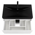 Тумба с раковиной напольная BelBagno ALBANO 80 Bianco Lucido, раковина чёрная 200201