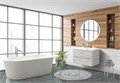 Тумба с раковиной подвесная BelBagno ALBANO-CER 80 Rovere Vintage Bianco, раковина белая 196838