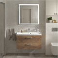 Тумба с раковиной подвесная BelBagno AURORA 90 Rovere Tabacco, раковина белая 193939