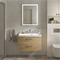 Тумба с раковиной подвесная BelBagno AURORA 80 Rovere Nebrasca Nature, раковина белая 193935
