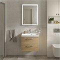 Тумба с раковиной подвесная BelBagno AURORA 60 Rovere Nebrasca Nature, раковина белая 193933