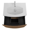 Тумба с раковиной из искусственного камня подвесная CEZARES ELETTRA 75 Rovere tabacco, раковина белая 190687
