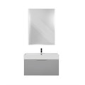 Тумба с раковиной подвесная выдвижными ящиком и внутренним ящиком CEZARES PREMIUM 90 Grigio nuvola, раковина белая 190658