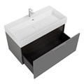 Тумба с раковиной подвесная выдвижными ящиком и внутренним ящиком CEZARES PREMIUM 90 Grigio nuvola, раковина белая 190658