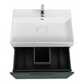 Тумба с раковиной подвесная выдвижными ящиком и внутренним ящиком CEZARES PREMIUM 70 Verde opaco, раковина белая 190649