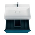 Тумба с раковиной подвесная выдвижными ящиком и внутренним ящиком CEZARES PREMIUM 70 Blu petrolio, раковина белая 190647