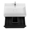 Тумба с раковиной подвесная выдвижными ящиком и внутренним ящиком CEZARES PREMIUM 70 Nero opaco, раковина белая 190646
