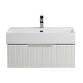 Тумба с раковиной подвесная и одним выдвижным ящиком CEZARES PREMIUM 70 Plisse Bianco opaco, раковина белая 190633
