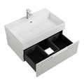 Тумба с раковиной подвесная и одним выдвижным ящиком CEZARES PREMIUM 70 Plisse Bianco opaco, раковина белая 190633