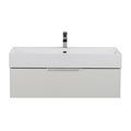 Тумба с раковиной подвесная и одним выдвижным ящиком CEZARES PREMIUM 90 Plisse Bianco opaco, раковина белая 190623