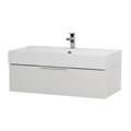 Тумба с раковиной подвесная и одним выдвижным ящиком CEZARES PREMIUM 90 Plisse Bianco opaco, раковина белая 190623