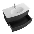 Тумба с керамической раковиной подвесная CEZARES ELETTRA 100 Grafite, раковина белая 190604