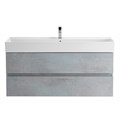 Тумба с раковиной подвесная CEZARES MOLVENO 46 120 Beton, раковина белая 190421