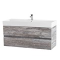 Тумба с раковиной подвесная CEZARES MOLVENO 46 120 Legno Grigio, раковина белая 190411
