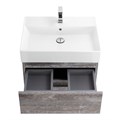 Тумба с раковиной подвесная CEZARES MOLVENO 46 60 Legno Grigio, раковина белая 190410