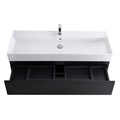 Тумба с раковиной подвесная CEZARES MOLVENO 46 120 Nero, раковина белая 190407