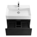 Тумба с раковиной подвесная CEZARES MOLVENO 46 60 Nero, раковина белая 190406