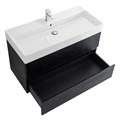 Тумба с раковиной подвесная CEZARES MOLVENO 46 80 Nero, раковина белая 190405