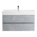 Тумба с раковиной подвесная CEZARES MOLVENO 46 80 Beton, раковина белая 190374