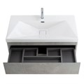 Тумба с раковиной подвесная CEZARES MOLVENO 90 Beton, раковина белая 205923