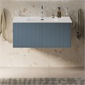 Тумба с раковиной подвесная с выдвижными ящиками CEZARES PORTOFINO 100 Blu Avio, раковина белая 50200 203944
