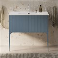 Тумба с раковиной подвесная с выдвижными ящиками CEZARES PORTOFINO 100 Blu Avio, раковина белая 50200 203944