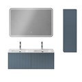 Тумба с раковиной подвесная с выдвижными ящиками CEZARES PORTOFINO 120 Blu Avio, раковина белая 50135 203941