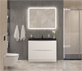 Тумба с раковиной напольная BelBagno MARINO 100 Bianco Lucido, раковина чёрная BB1000/445-LV-ART-PR-NERO 203030