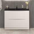 Тумба с раковиной напольная BelBagno MARINO 100 Bianco Lucido, раковина чёрная BB1000/445-LV-ART-PR-NERO 203030