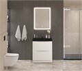 Тумба с раковиной напольная BelBagno MARINO 60 Bianco Lucido, раковина чёрная BB600/450-LV-ART-AST-NERO 203025