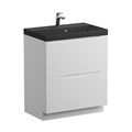 Тумба с раковиной напольная BelBagno MARINO 60 Bianco Lucido, раковина чёрная BB600/450-LV-ART-AST-NERO 203025